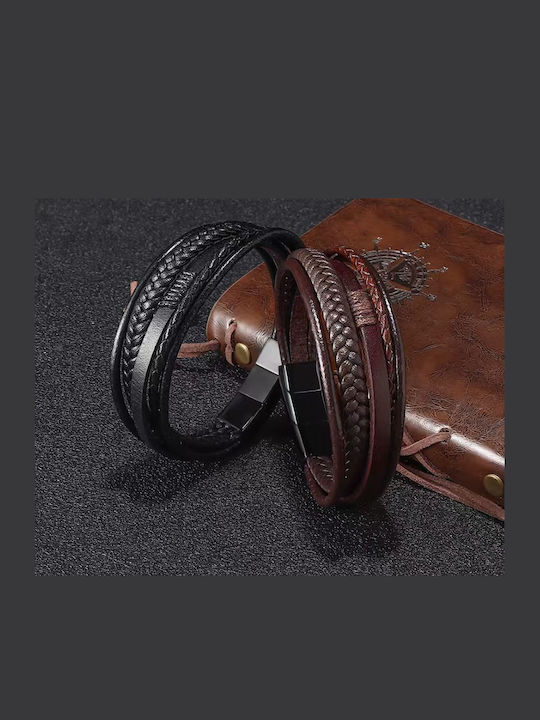 Legend Accessories Ανδρικό Βραχιόλι από Δέρμα