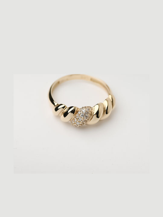 Lunaorocreations Women's Ring Croissant Yellow Gold 14K
