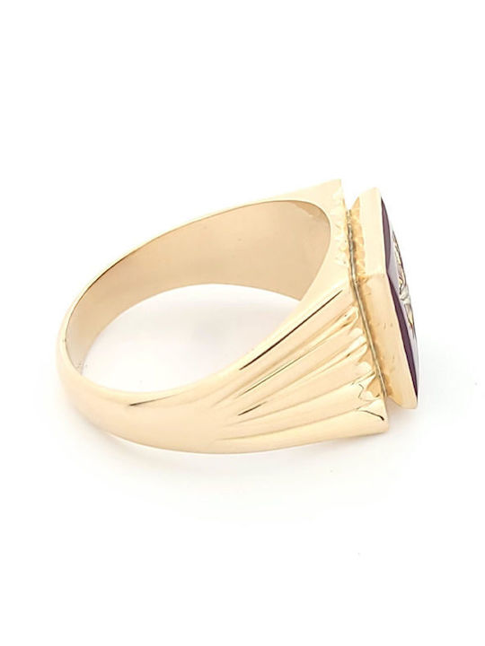 Herren Ring mit Steinen aus Gold 14K