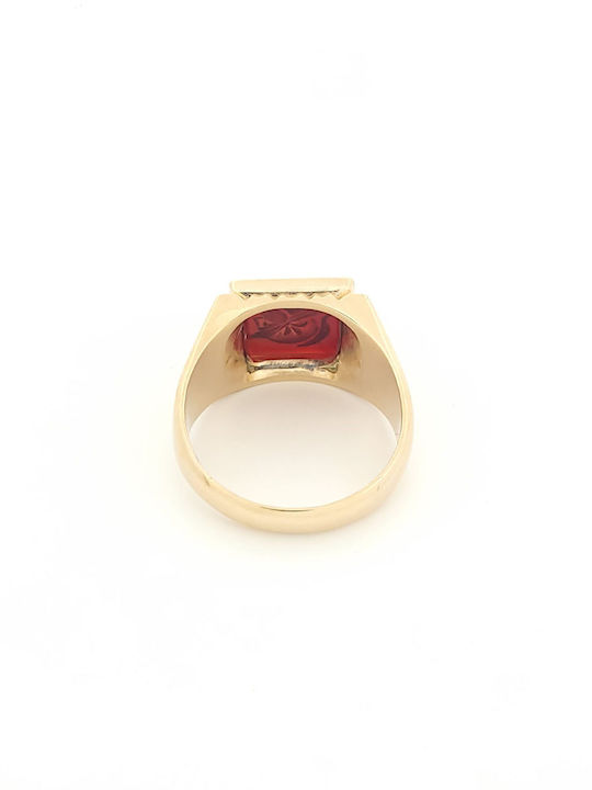 Herren Ring mit Steinen aus Gold 14K