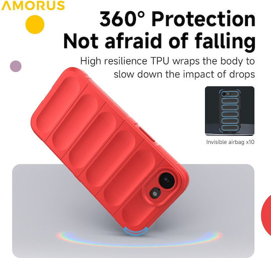Amorus Back Cover Σιλικόνης Κόκκινο (Poco F7)