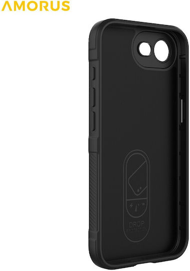 Amorus Back Cover Σιλικόνης Μαύρο (Poco F7)