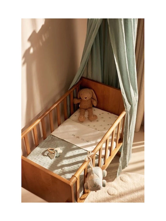 Jollein Baby Sheet Crib Cotton Fitted White 70x140cm