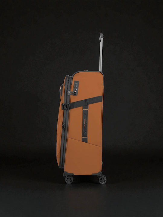 Travelite Μεγάλη Βαλίτσα Ταξιδίου Καρυδί με 4 Ρόδες
