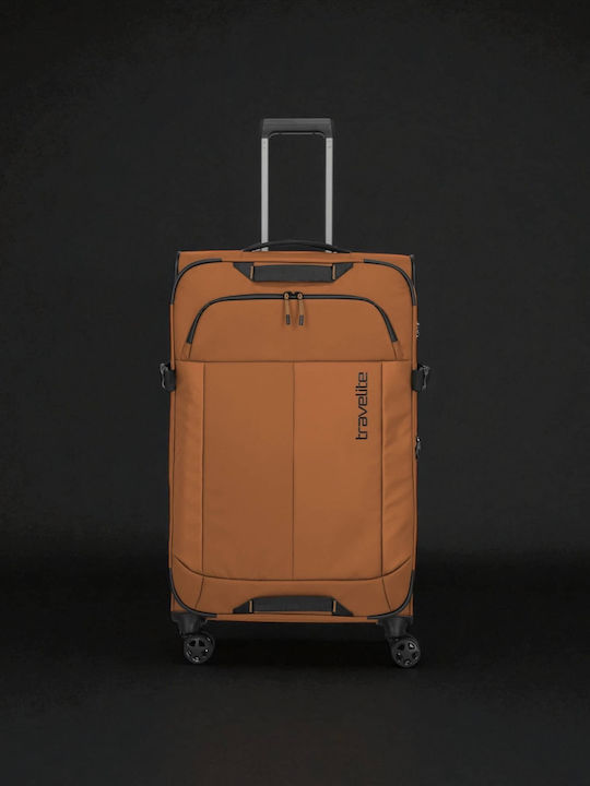 Travelite Μεγάλη Βαλίτσα Ταξιδίου Καρυδί με 4 Ρόδες