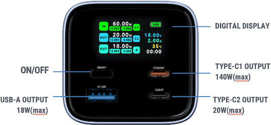 XtremeMac X-Power Max 27000mAh 140W με Θύρα USB-A και 2 Θύρες USB-C Power Delivery / Quick Charge 3.0 Μαύρο