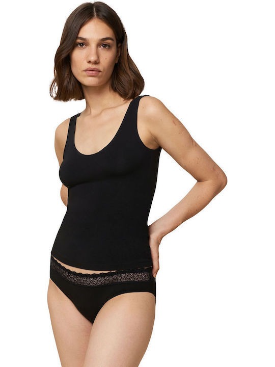 Feel Modal Tai Women's Slip with Lace Black