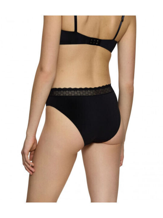 Feel Modal Tai Women's Slip with Lace Black