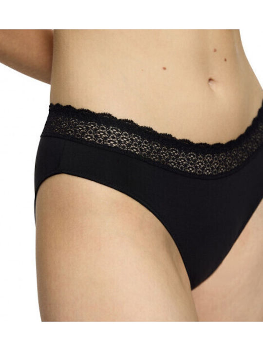 Feel Modal Tai Women's Slip with Lace Black