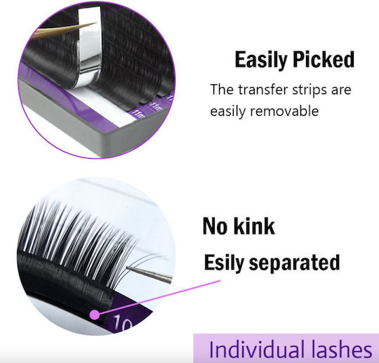 Black Lashes Nagaraku 0.05c 10mm 16 Lines