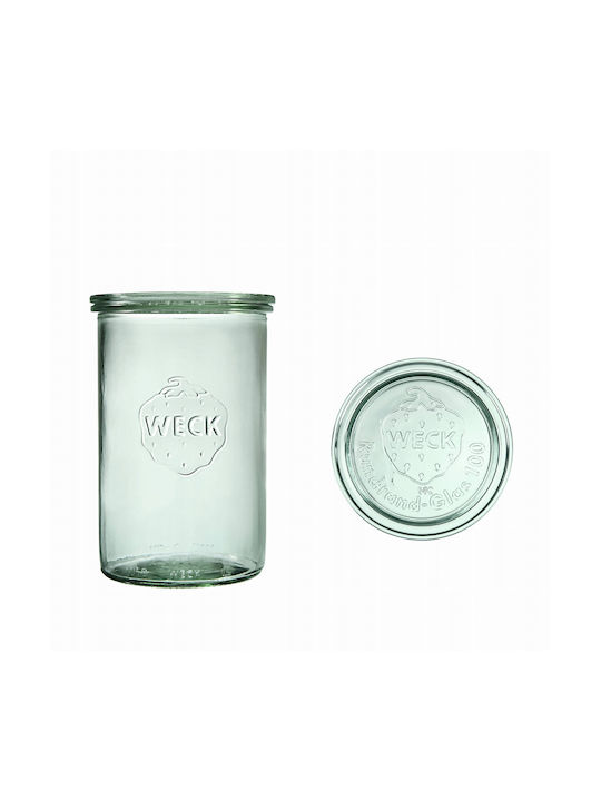 Weck Set of 6pcs Jars General Use with Lid Glass Transparent 1000ml