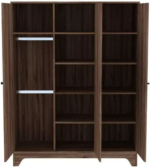 Тройна врата Нтoулάпа Кафяв 135x50x177см