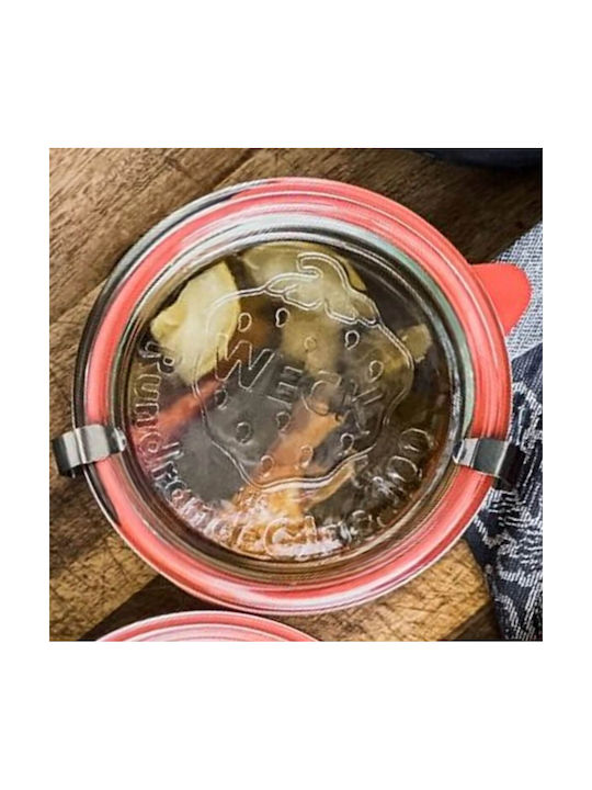 Weck Set 6 Stück Lebensmittelgläser Allgemeine Verwendung mit Deckel Glas Transparent 1500ml 6 Stück