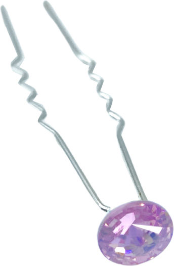 Set 6 Lilac Plated Bridal Swarovski Crystal Hair Pins Bride Bridesmaid Syrana