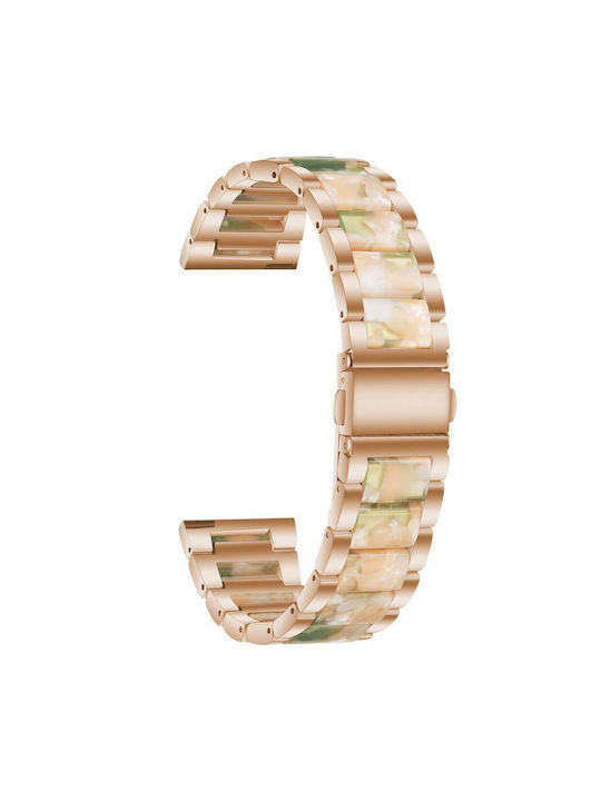 Metal Watch Strap Xdfind Three Beads 22mm Resin Rose Gold Green Metal Watch Strap Xdfind Three Beads 22mm Resin Rose Gold Green