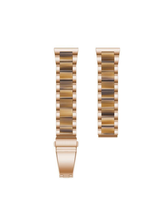 Metallisches Tragbare Bänder Xdfind Three Beads 22mm Resin Rose Gold Braun