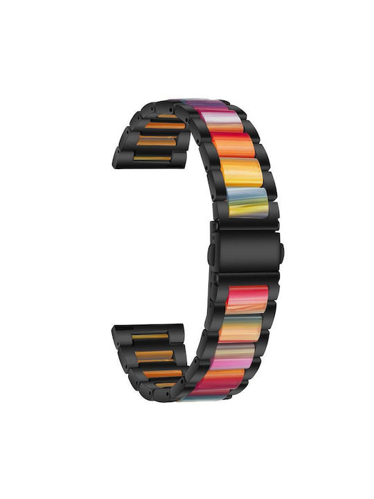 Μεταλλικό Λουράκι Ρολογιού Xdfind Three Beads 20mm Ρητίνη Μαύρο Ουράνιο Τόξο Μεταλλικό Λουράκι Ρολογιού Xdfind Three Beads 20mm Ρητίνη Μαύρο Ουράνιο Τόξο