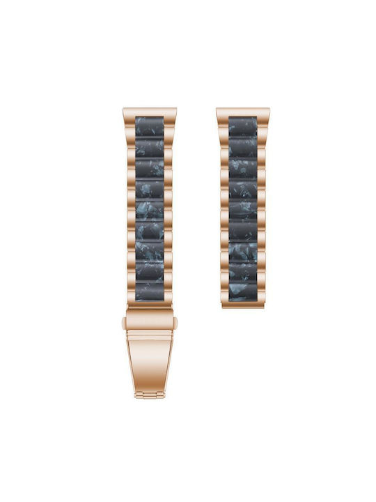 Metallisches Tragbare Bänder Xdfind Three Beads 20mm Resin Rose Gold Blau