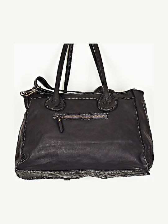 Leather Women's Bag Shoulder Black