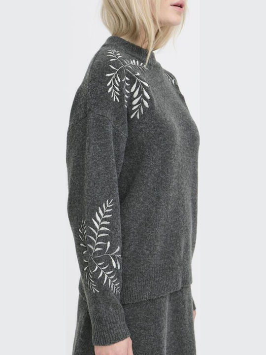 Γυναικείο Πουλόβερ Dark Grey Melange