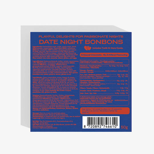 Oh Collective Date Night Bonbons Cremiger Karamell-Füllung Schokoladen Αφροδισιακά Σchokoladentäfelchen Maca Ginseng & Liboost 50gr