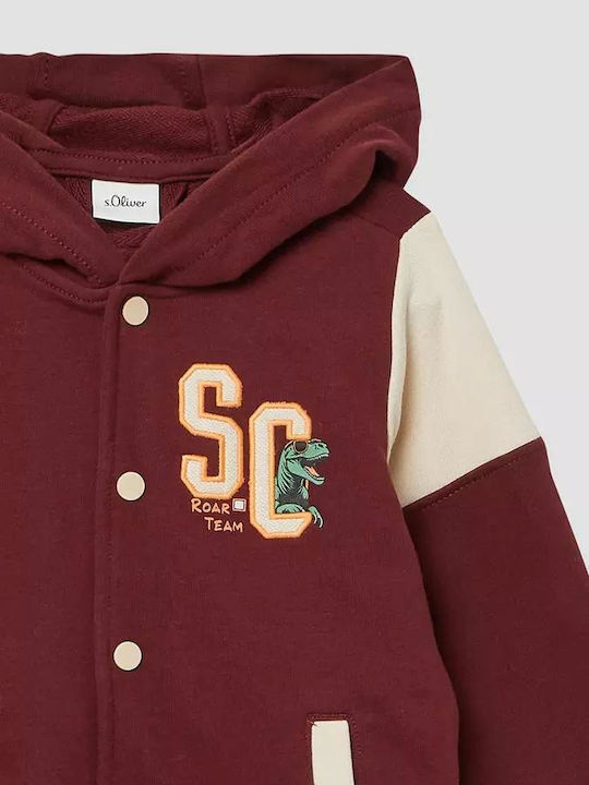 Kids Sweatshirt Cardigan Bordeaux