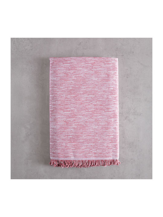 Rythmos Vernier Zweisitzer-Sofa Überwurf Zwei Seiten Jacquard 180x240cm Rosa