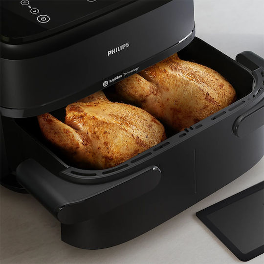 Philips Air Fryer with Double Detachable Bucket 7.1lt Black NA154/00