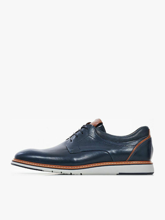 Men's Leather Casual Shoes Blue