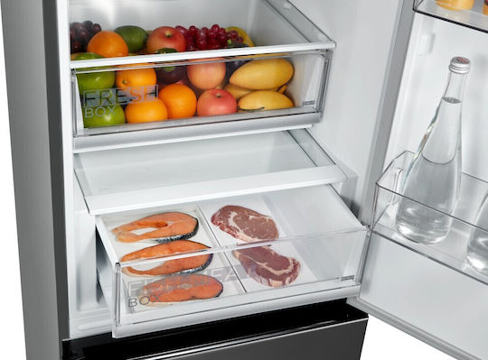 Midea 378лт В201xШ59.5xД70см. Inox MDRB521MGA46O