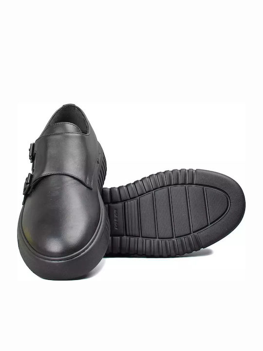 Leder Herren Freizeitschuhe Schwarz