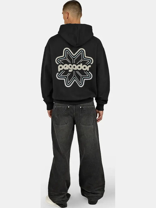 Sweatshirt mit Kapuze Washed Black