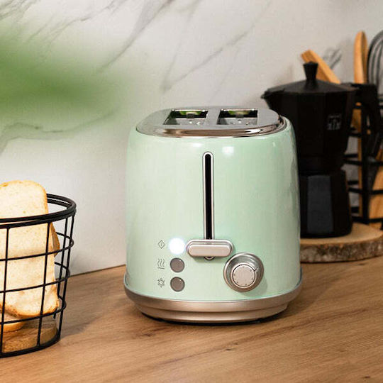 Cecotec Toast&Taste 1000 Retro Double Φρυγανιέρα 2 Θέσεων 980W Τιρκουάζ