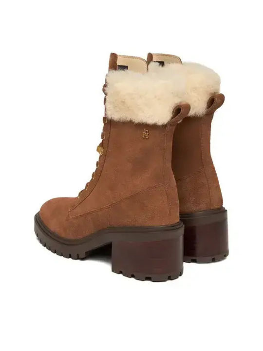 Leather Women's Ankle Boots Tabac Brown