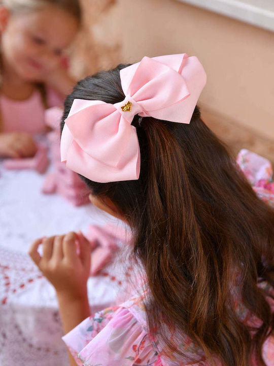 Κλιπ Μαλλιών Mega Hair Bow Angel's Face Pale Pink Ροζ
