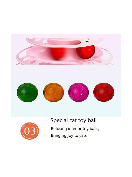 Polu-Jucării Pentru Pisici Turn Mingi Multicolore 30cm X 24,5cm X 24,5cm Albastre