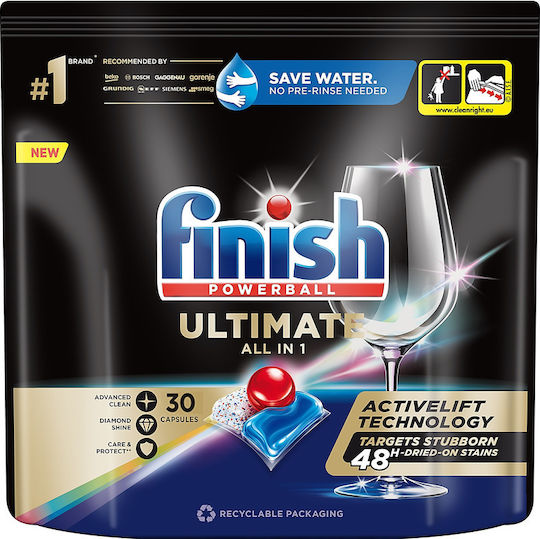 Finish Quantum Ultimate 30 Dishwasher Detergent Capsules