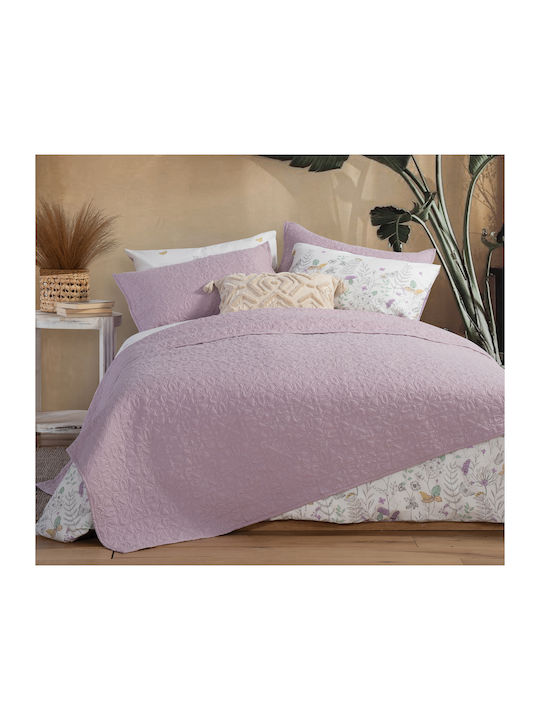 Nef-Nef Homeware Spring Cuvertură Semi-dublu din Poliester Liliac 180x240cm
