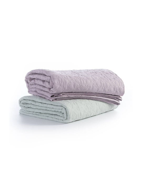 Nef-Nef Homeware Spring Cuvertură Semi-dublu din Poliester Liliac 180x240cm