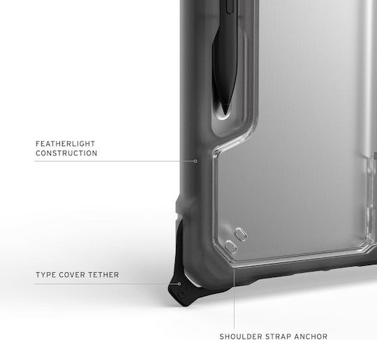 UAG Plyo Τσάντα Ανθεκτική με Πληκτρολόγιο Διάφανη (Microsoft Surface Pro 12" (1st - 2025))