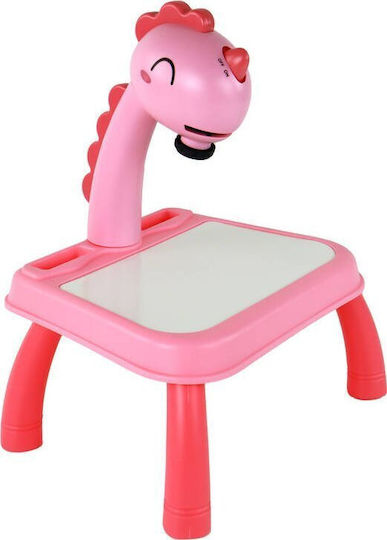 Set Creativ Pentru Copii Proiector Tablă Proiector Învățare Desen Dinosaurus Roz Lean 12839