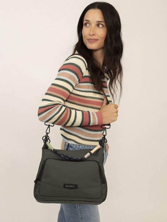 Damentasche Schultertasche Khaki