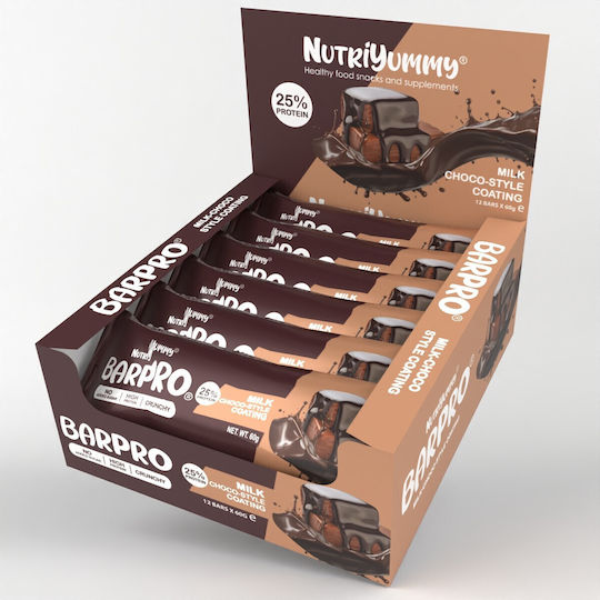 Nutriyummy Barpro Riegel mit 25% Protein & Geschmack Milky Chocolate 60gr