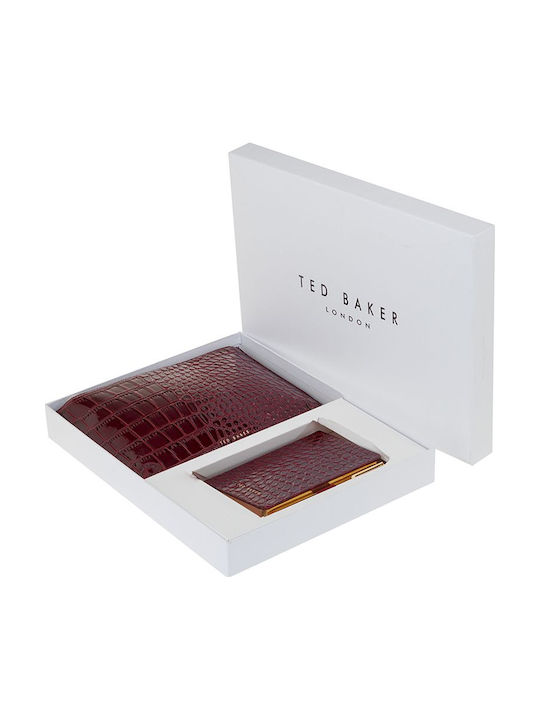 Audrry Croc Effect Small Women's Wallet Classic Burgundy