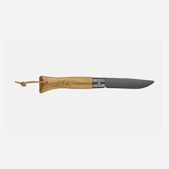Opinel Neo6 Taschenmesser mit Verriegelungsmechanismus Schwarz Eiche