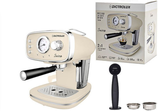 DictroLux Swing Espressoare 1100W Presiune 15bar Maro 880302