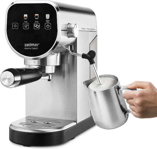 Zelmer Automatic Espresso Machine 1360W Pressure 20bar Silver ZCM7300