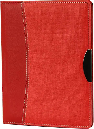 Conference Bifold Leatherette Folder Pen Case Calculator Card Holder Final Code Red