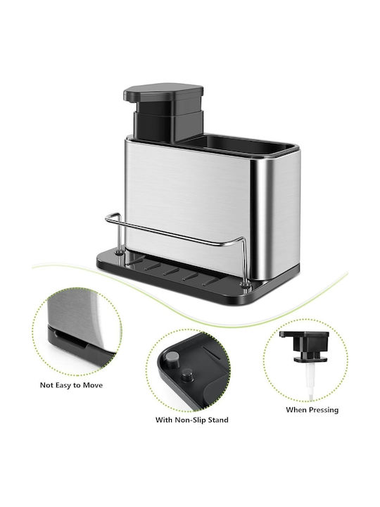 Uncle George Kitchen Sink Organizer Made of Silver Stainless Steel 18x13x19cm