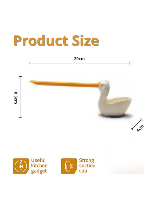 Uncle George Sponge Holder Made of White Plastic 29x8.5x8.5cm